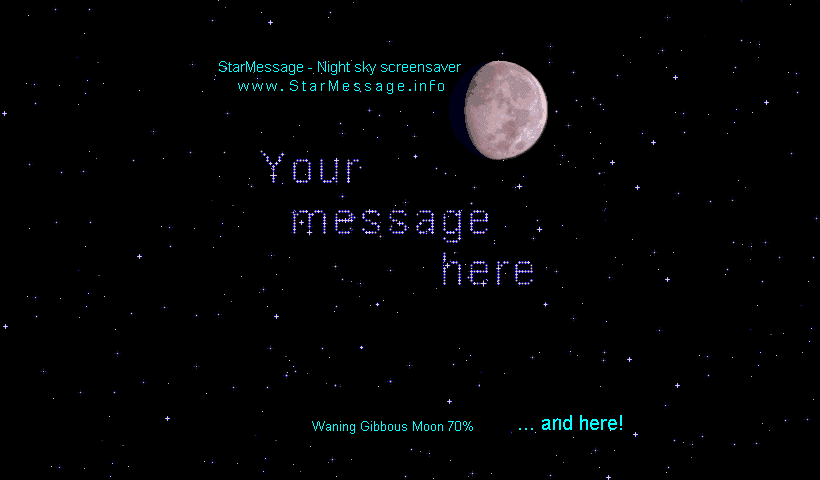 StarMessage moon phases screensaver MAC 5.8.6 full