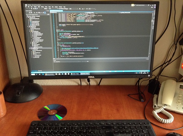 desktop software development workspace, visual studio