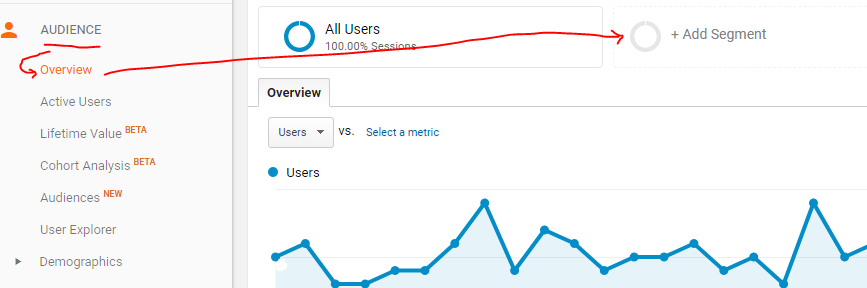 Create new google analytics segment for your desktop software