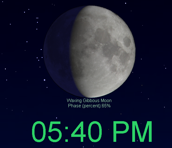 Digital clock screensaver screenshot