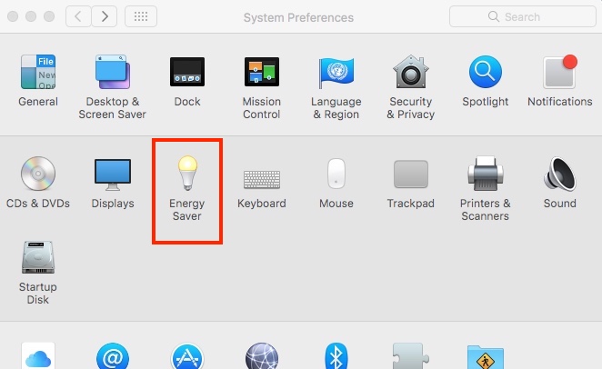mac osx power preferences energy saver