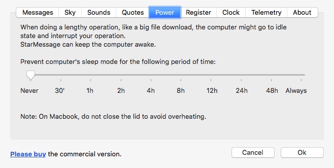 settings to keep the Mac computer ON